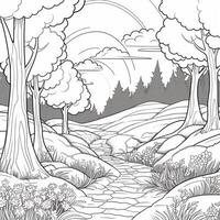 Landscape Coloring Pages photo