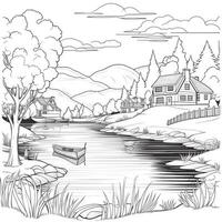 Landscape Coloring Pages photo