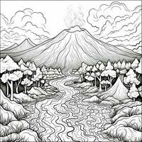 Landscape Coloring Pages photo