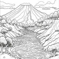 Landscape Coloring Pages photo