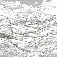 Landscape Coloring Pages photo