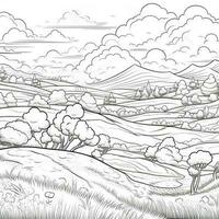 Landscape Coloring Pages photo