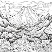 Landscape Coloring Pages photo