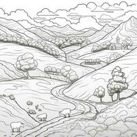 Landscape Coloring Pages photo