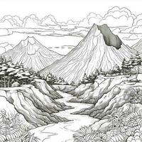 Landscape Coloring Pages photo