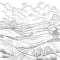 Landscape Coloring Pages photo