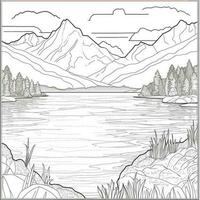 Landscape Coloring Pages photo