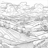 Landscape Coloring Pages photo