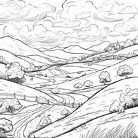 Landscape Coloring Pages photo