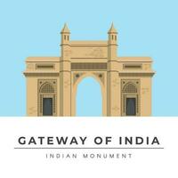 puerta de India, indio Monumento vector ilustración