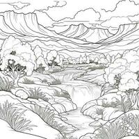 Landscape Coloring Pages photo