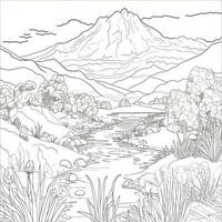 Landscape Coloring Pages photo