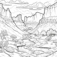 Landscape Coloring Pages photo