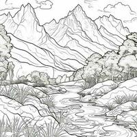 Landscape Coloring Pages photo