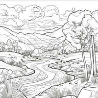 Landscape Coloring Pages photo