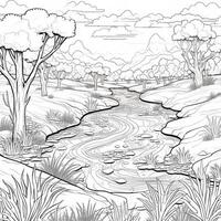 Landscape Coloring Pages photo