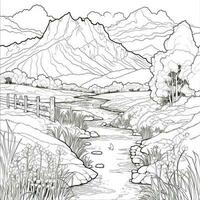 Landscape Coloring Pages photo