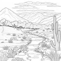 Landscape Coloring Pages photo