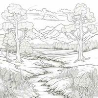 Landscape Coloring Pages photo