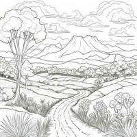 Landscape Coloring Pages photo