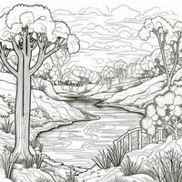 Landscape Coloring Pages photo