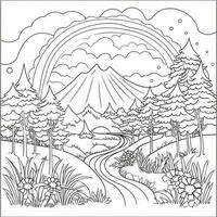 Landscape Coloring Pages photo