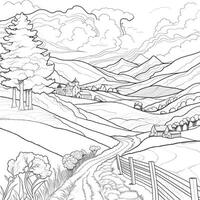 Landscape Coloring Pages photo