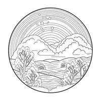 Landscape Coloring Pages photo