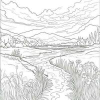 Landscape Coloring Pages photo