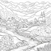 Landscape Coloring Pages photo