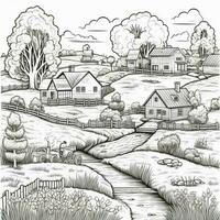 Landscape Coloring Pages photo