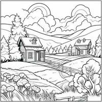 Landscape Coloring Pages photo