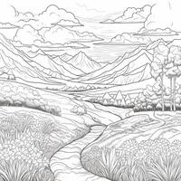 Landscape Coloring Pages photo