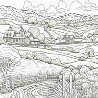 Landscape Coloring Pages photo