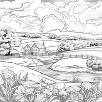 Landscape Coloring Pages photo