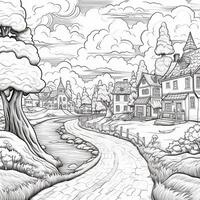 Landscape Coloring Pages photo