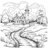 Landscape Coloring Pages photo