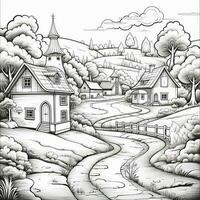 Landscape Coloring Pages photo