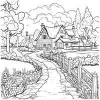 Landscape Coloring Pages photo