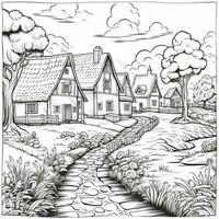 Landscape Coloring Pages photo