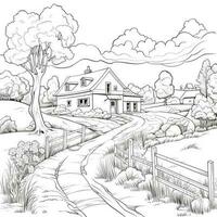 Landscape Coloring Pages photo