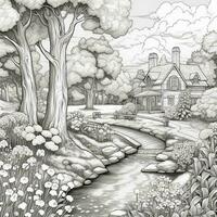 Landscape Coloring Pages photo