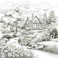 Landscape Coloring Pages photo