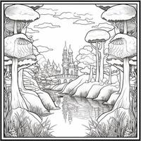 Landscape Coloring Pages photo