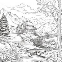 Landscape Coloring Pages photo