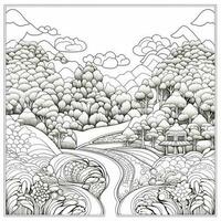 Landscape Coloring Pages photo