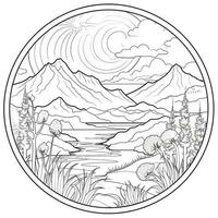 Landscape Coloring Pages photo