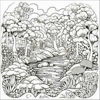 Landscape Coloring Pages photo