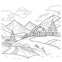 Landscape Coloring Pages photo