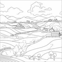 Landscape Coloring Pages photo